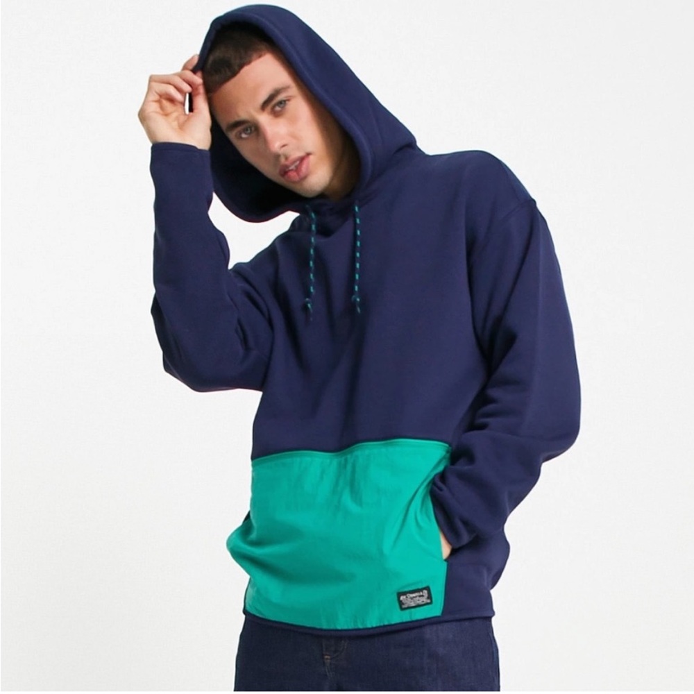 Levi’s Navy Jacket with Green Pocket!